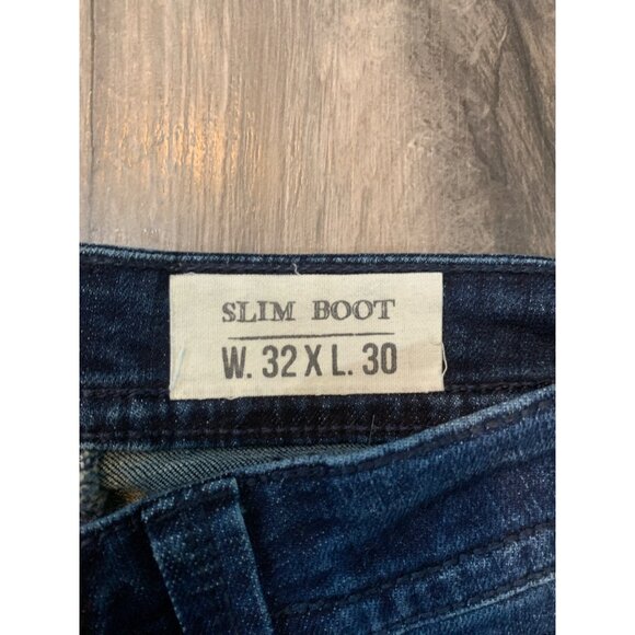 TK Axel Mens W32 L30 Slim Boot Blue Denim Jeans - Picture 3 of 5